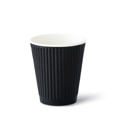 RIPPLE REFINED™ 12oz Hot Cup Black 89mm   - Detpak