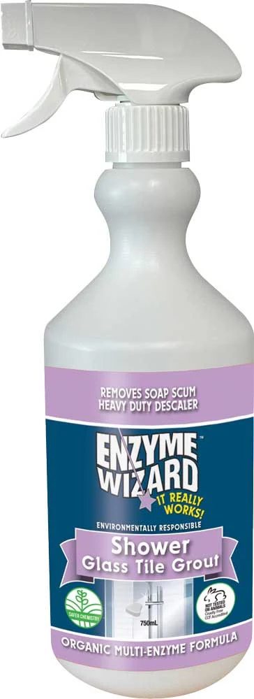 Shower, Tile / Glass / Grout Cleaner 750ml - Enzyme Wizard