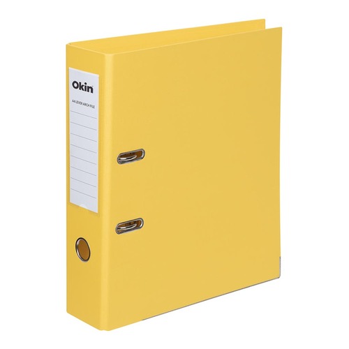 Okin Lever Arch File A4 Linen Yellow