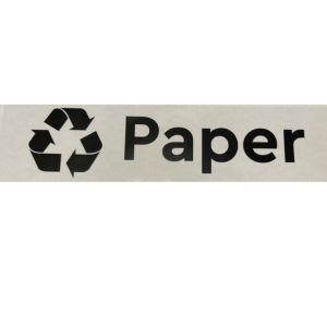 Recycling Bin Label - Paper