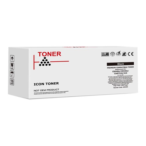 Icon Compatible HP CE320A CB540A Black Toner Cartridge