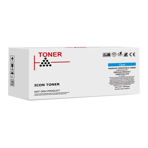 Icon Compatible HP CE321A CB541A Cyan Toner Cartridge