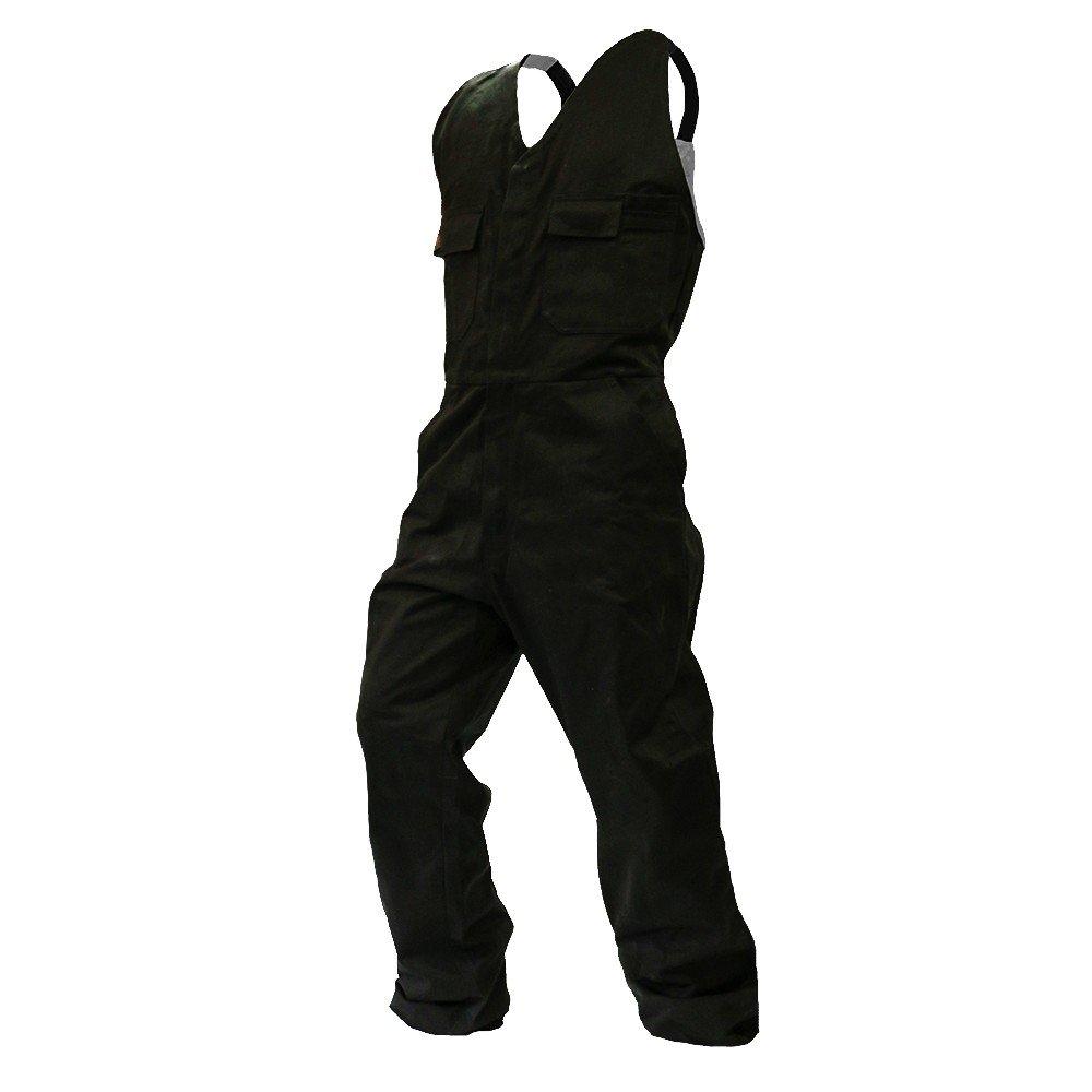 Overall Action Bib, 300Gsm Cotton, Black-Size 14