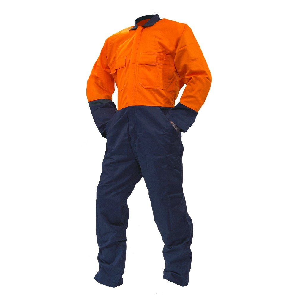 Overall Ls, 200Gsm Cotton Ripstop, Orange/Navy Do-Size 7