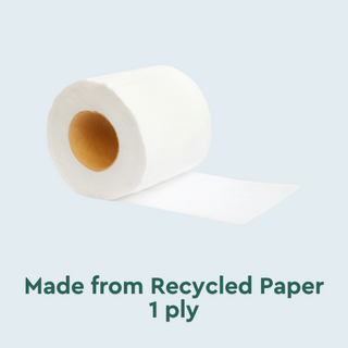 Toilet rolls 1ply recycled paper