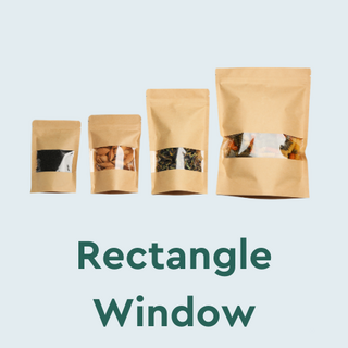 Stand up Pouch Kraft with Rectangle Window | Buy online today