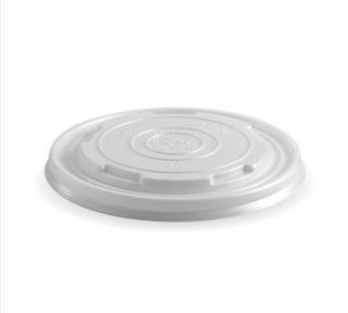 BioBowl PLA Lid (To fit 12-32oz) Opaque - BioPak