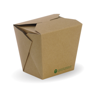 32oz noodle box - FSC Mix - printed kraft-look  - Biopak