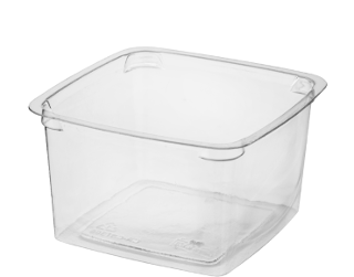 Reveal' Square Containers 300 ml Large, Clear - Castaway