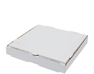 Medium Pizza Boxes, 12" (printed 'Great Pizza'), White - Castaway