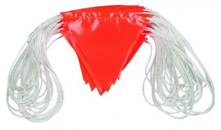 Good2Glow Bunting Cord 45 Flags, Hi Vis Orange, 30m - Esko