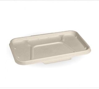 4-compartment sugarcane lid natural - BioPak