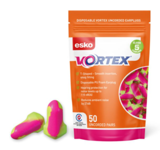 Vortex® T-Shaped Hi-Vis Earplugs - Esko