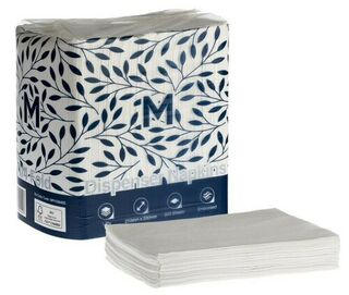 Dispenser Napkins - White, 210mm x 330mm, 1 Ply,  - Matthews