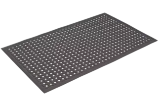 Kleen Thru Plus Grease & Chemical Resistant Mat 850x600mm Black - AMS