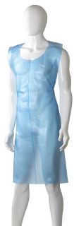 Polyethylene Back Tie Apron - Blue, 960mm x 1250mm x 20mu *Light Duty - Matthews