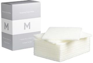 Regular Scouring Pads - White, 150mm x 200mm x 8mm Carton 80 *Non Scratch - Matthews