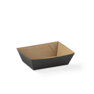 Endura Food Tray #1 Black Black 131 x 91 x 50   - Detpak