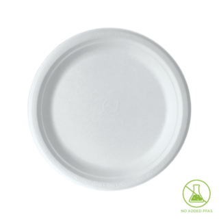 Sugarcane PLATE, 9in White 230   - Detpak