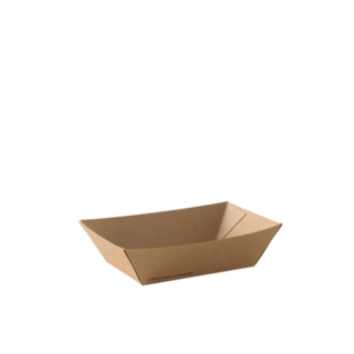 Go #2 Small Food Tray Brown 105 x 72 x 40   - Detpak