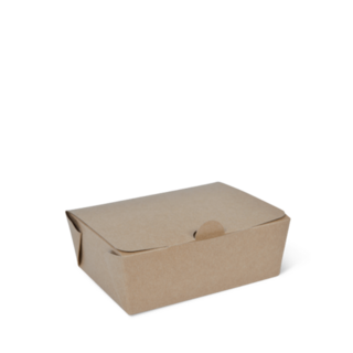 Small Takeaway Box (600ml) Brown 125 X 95 X 49   - Detpak