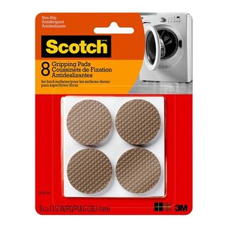 Scotch Gripping Pads 3.8cm Round Brown, Pack of 8