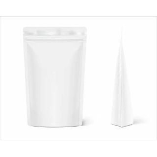 Stand Up Pouch 250g, Zip Lock with Valve, White Matte Carton 500 