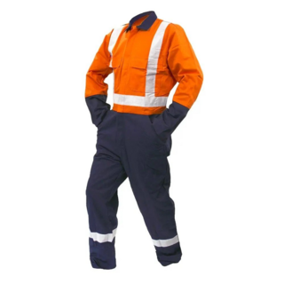 Overall Ls, 200Gsm Cotton Ripstop, Orange/Navy  Dn-Size 7