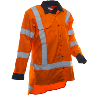 150 Gsm Cotton Shirt, Ls,Orange, Ttmc-Size 4Xl