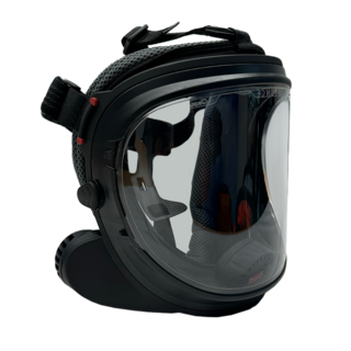 CleanAIR UniMask with 5-Point Head Harness - Neoprene / Cylindrical Polycarbonate (Impact Resistant)